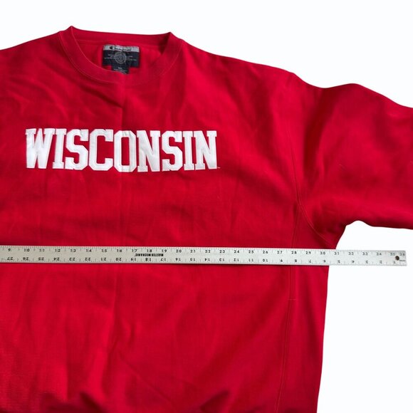 VTG 2000s Wisconsin Badgers Size XXL Champion Reverse Weave Sweatshirt Crewneck - Picture 6 of 9